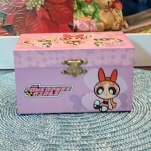 O1 VNTG POWERPUFF GIRLS Musical Jewelry Box (Collectible)